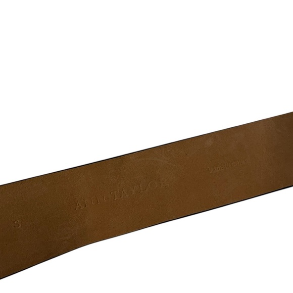 Ann Taylor Chunky Patent Black Belt with Tan Interior Statement Chic - Picture 7 of 11